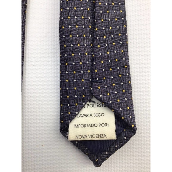 Luigi Valentino Hand Made Tie Yellow Multicolored dots - Picture 4 of 9